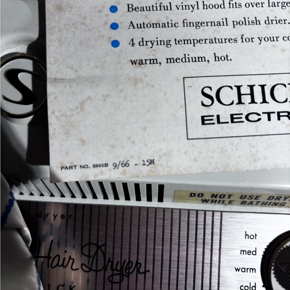 Vintage Shick Hair Dryer 1966 petite salon Bonnet Grandma core movie prop retro - Picture 6 of 13